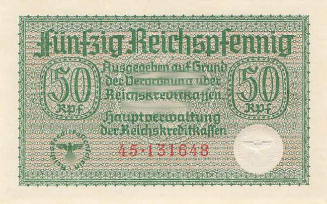 50 Pfennig 1939 Serie 45
